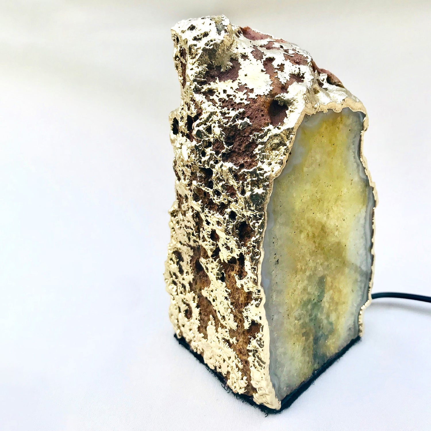 Yellow Agate/Gemstone/Lamp/Desk/Night Light