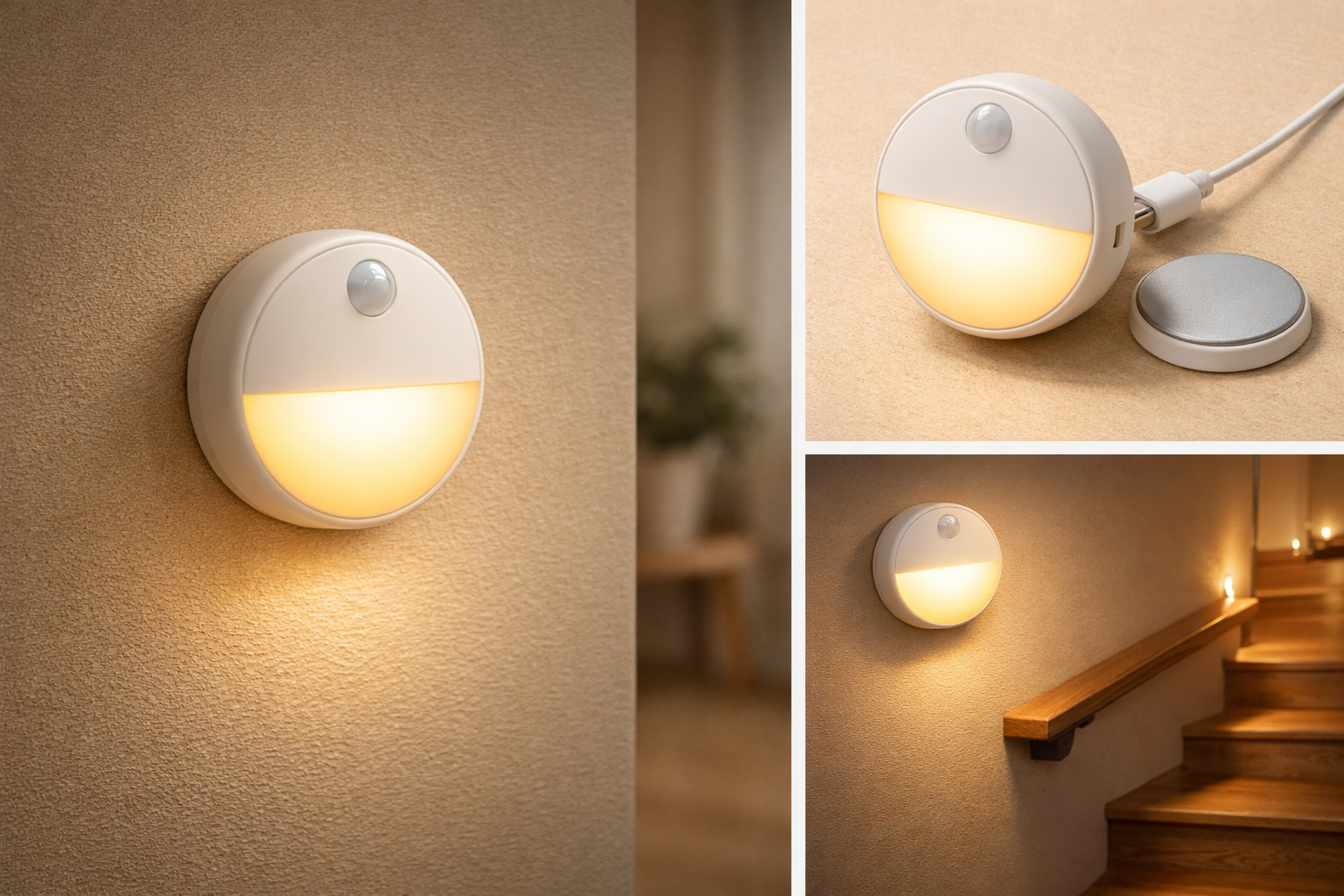 Smart Motion Sensor Night Light (USB Rechargeable)