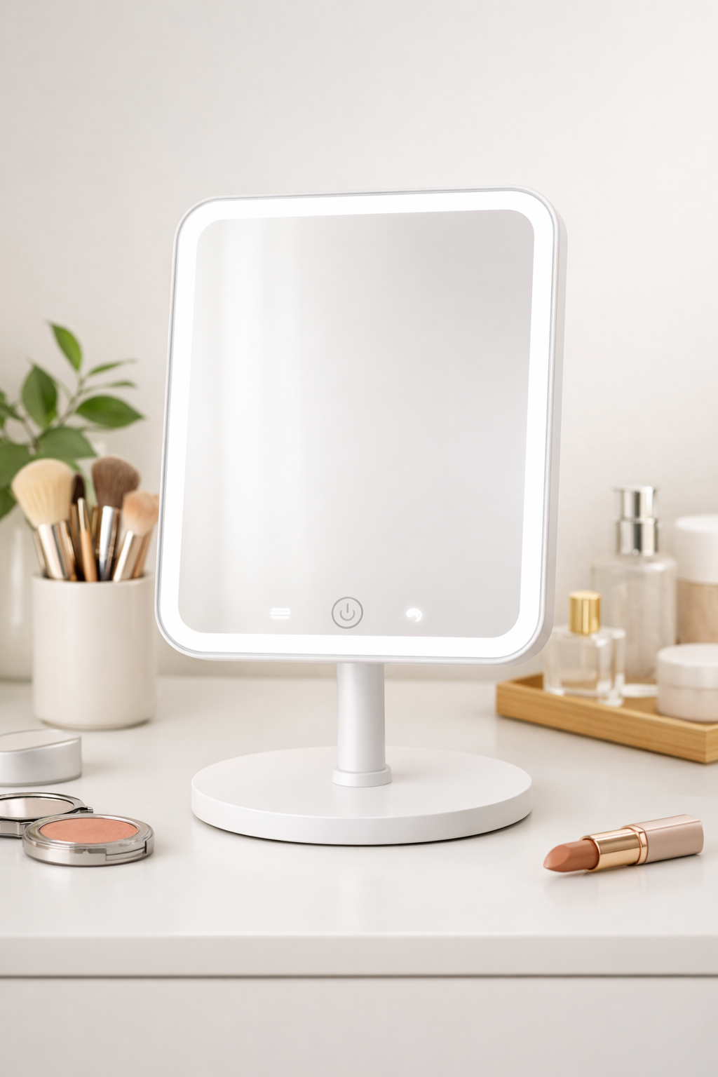 LED Touch-Control Vanity Mirror (Rechargeable)
