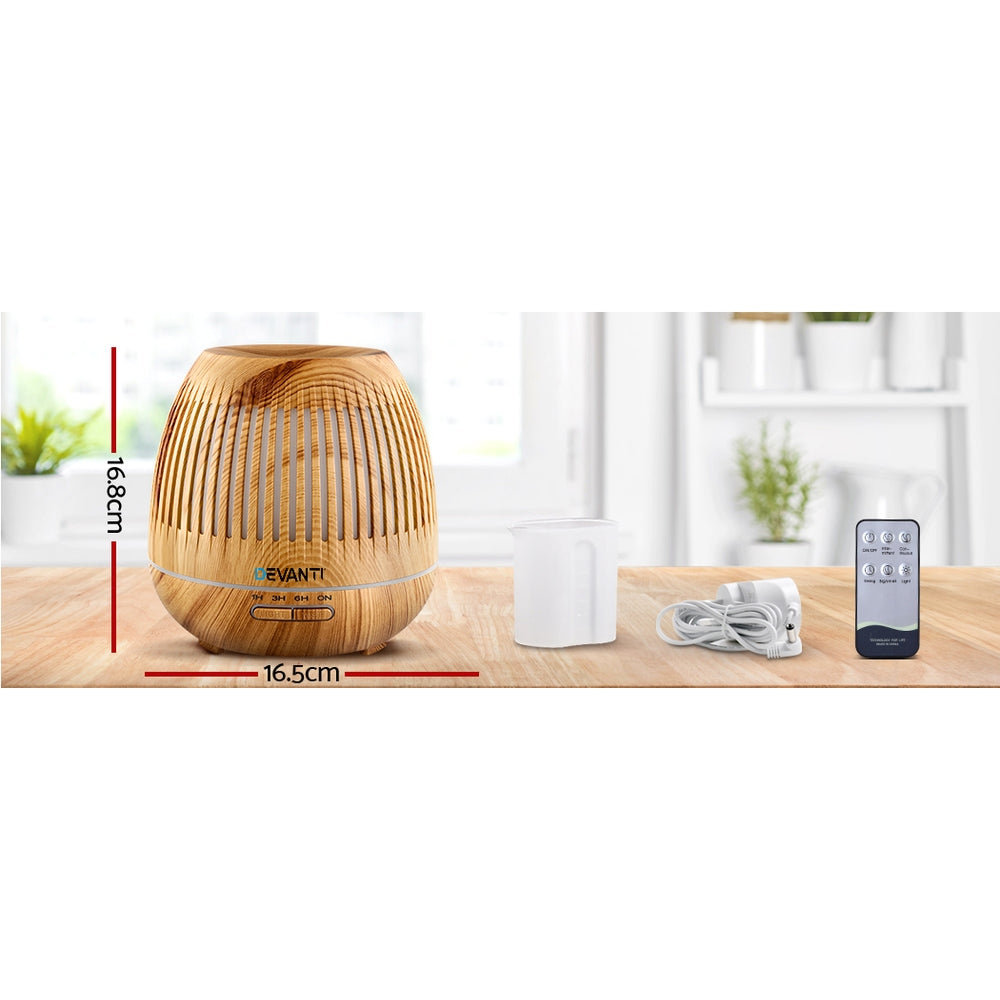 NNEDSZ Aroma Essential Oils Air Humidifier LED Light 400ml