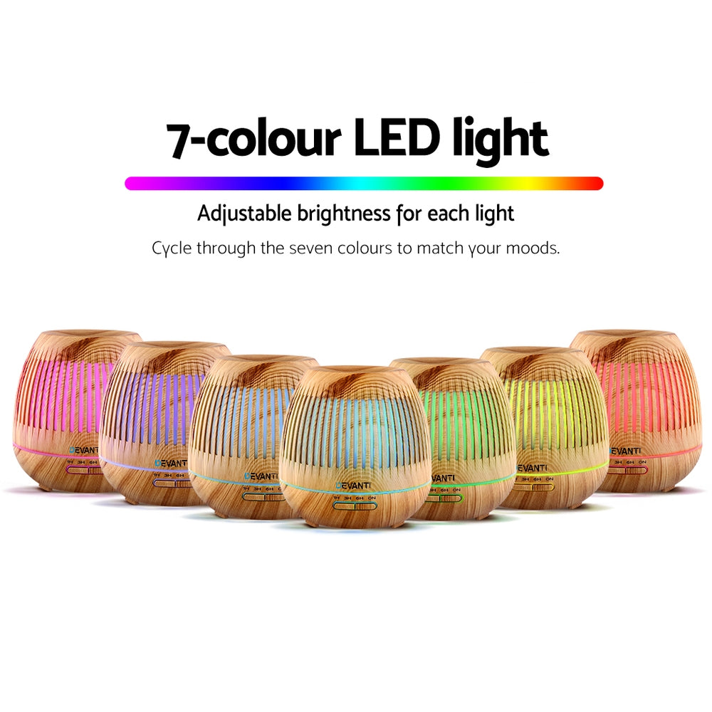 NNEDSZ Aroma Essential Oils Air Humidifier LED Light 400ml