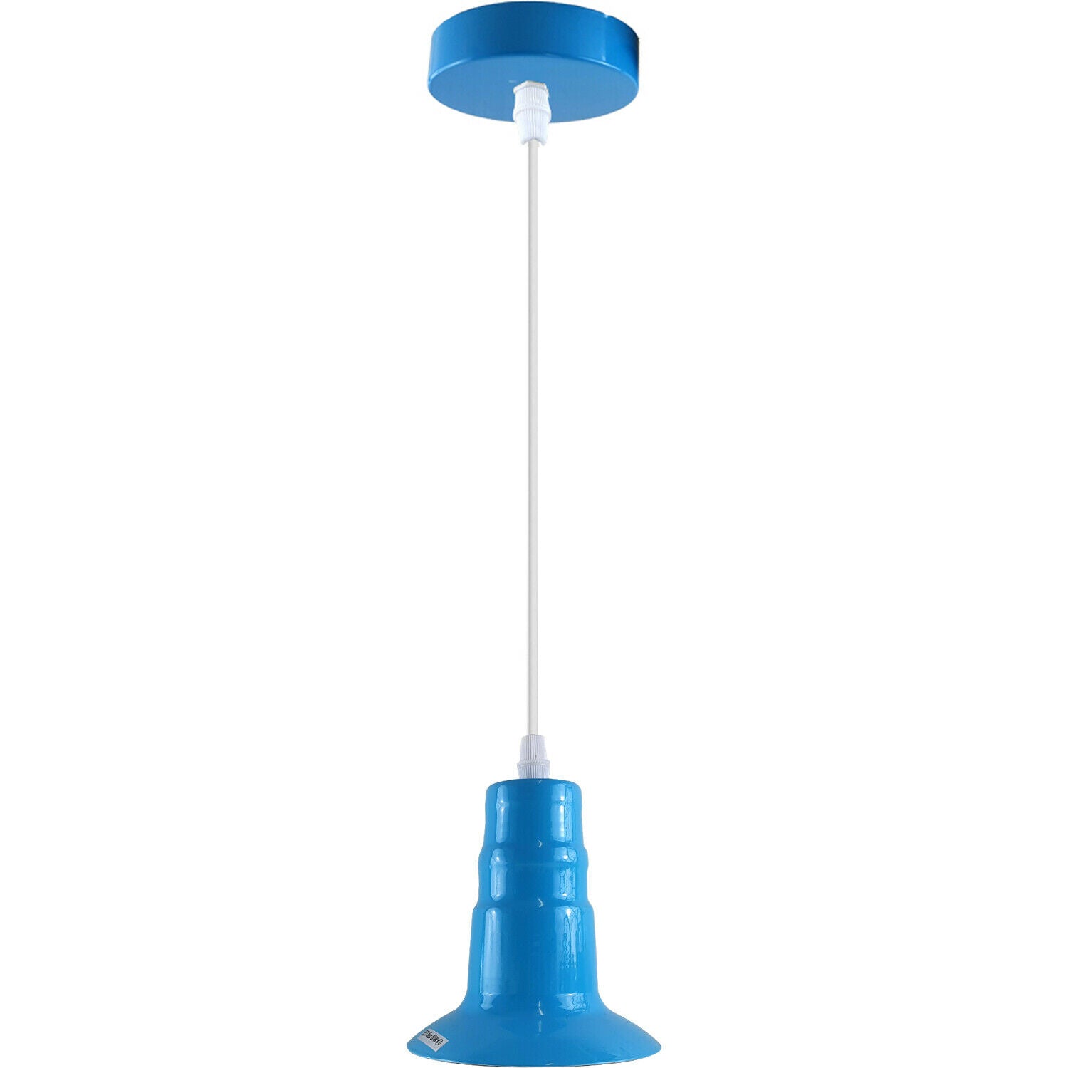 Light Blue Ceiling Light Fitting Industrial Pendant Lamp Bulb Holder~1681