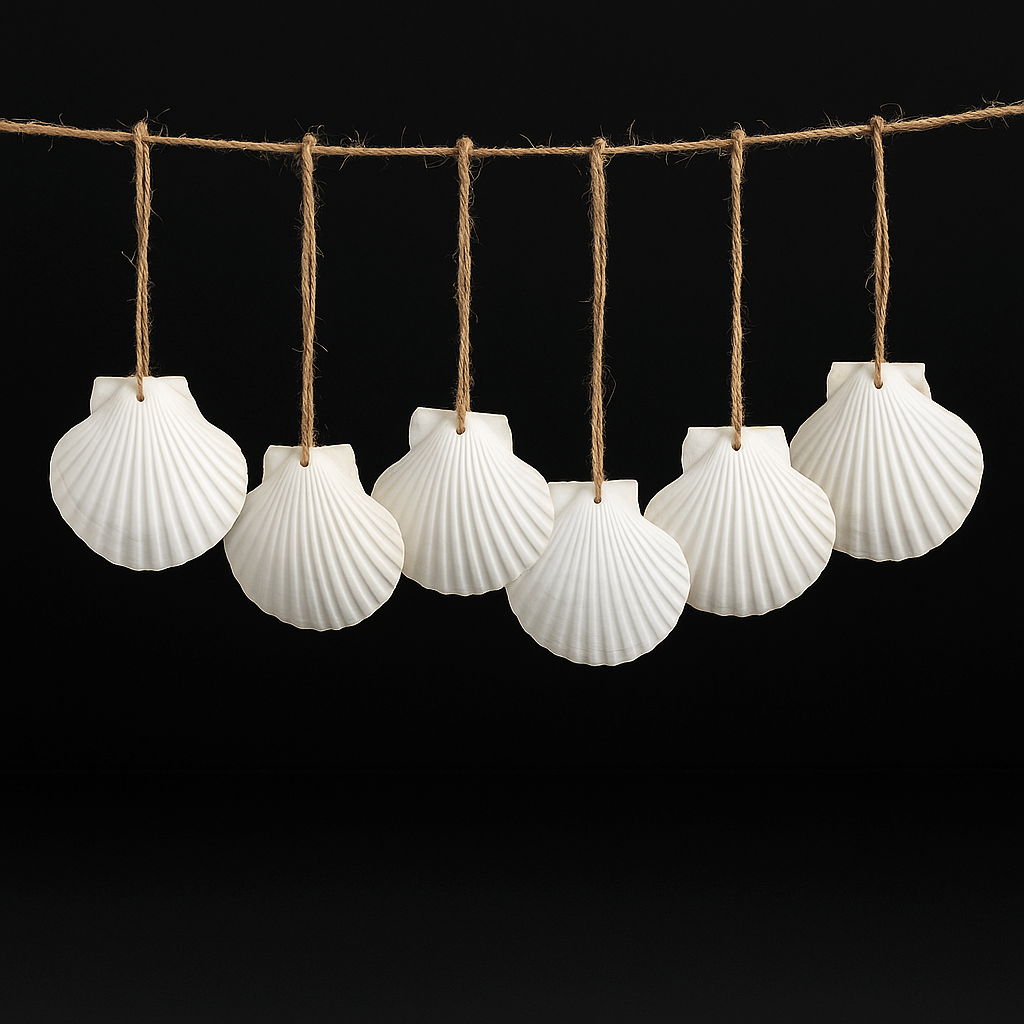 Natural scallop shell ornaments 16PCS for home decor