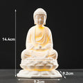 Ceramic Buddha LED Lamp: Tranquil Dhyana Sculpture