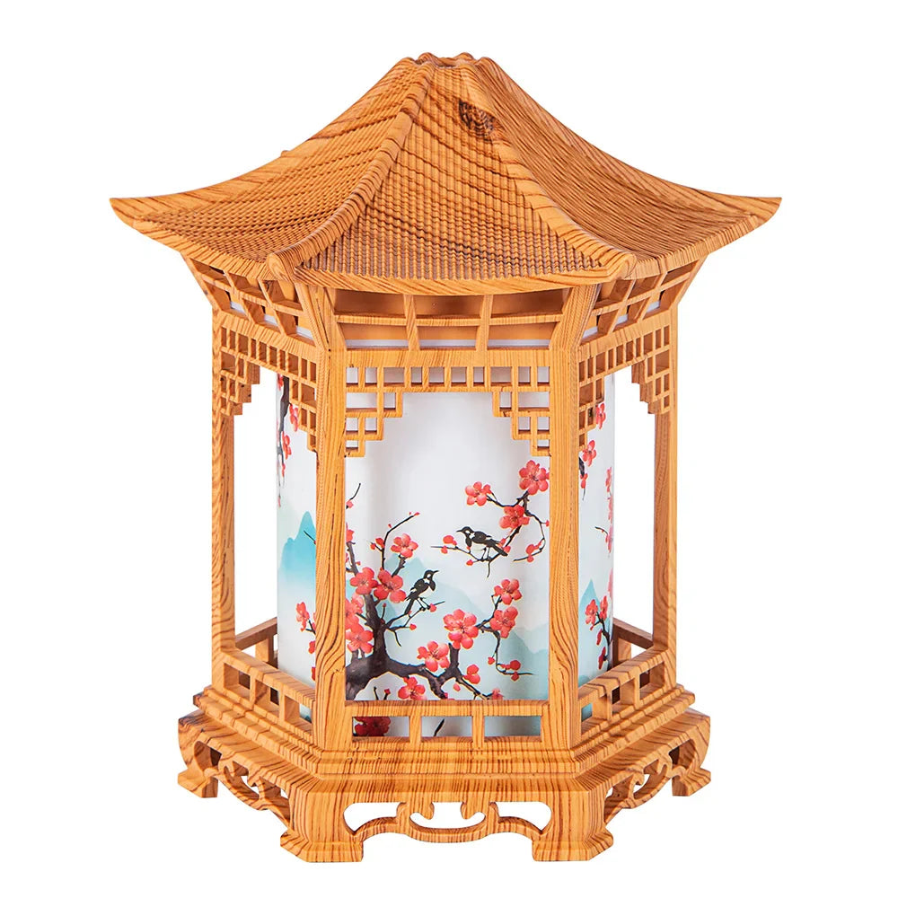 NNEOBA Pavilion Humidifier – Chinese Style Aroma Diffuser with Night Light