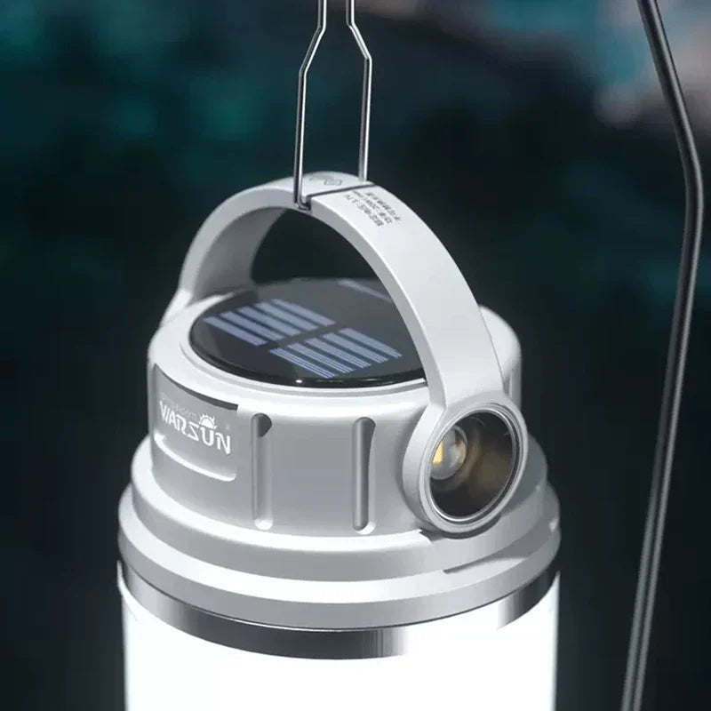 1100 Lumen Solar Rechargeable Camping Lamp Light