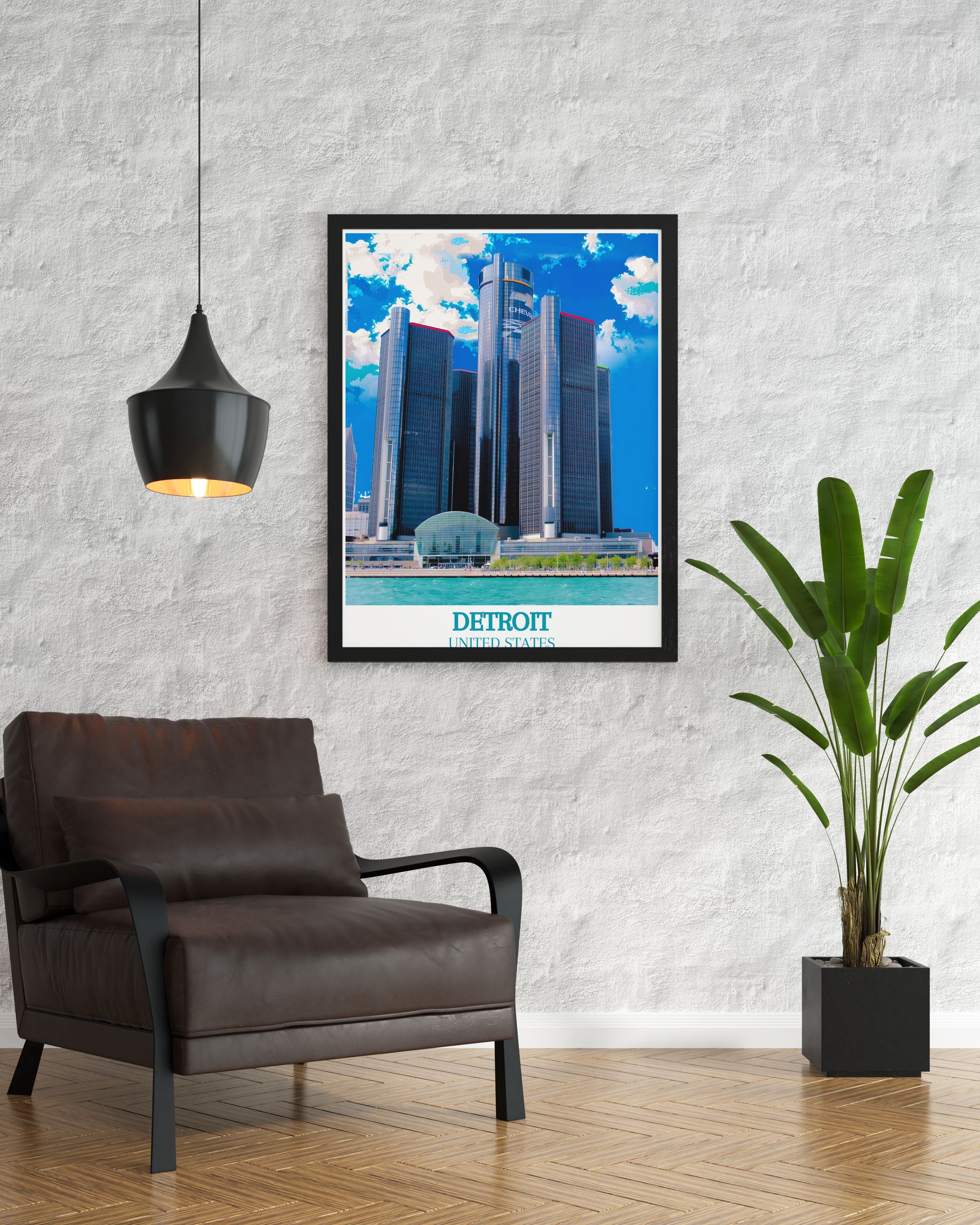 Detroit Wall Decor - The Renaissance Center Home Decor - USA Travel Posters