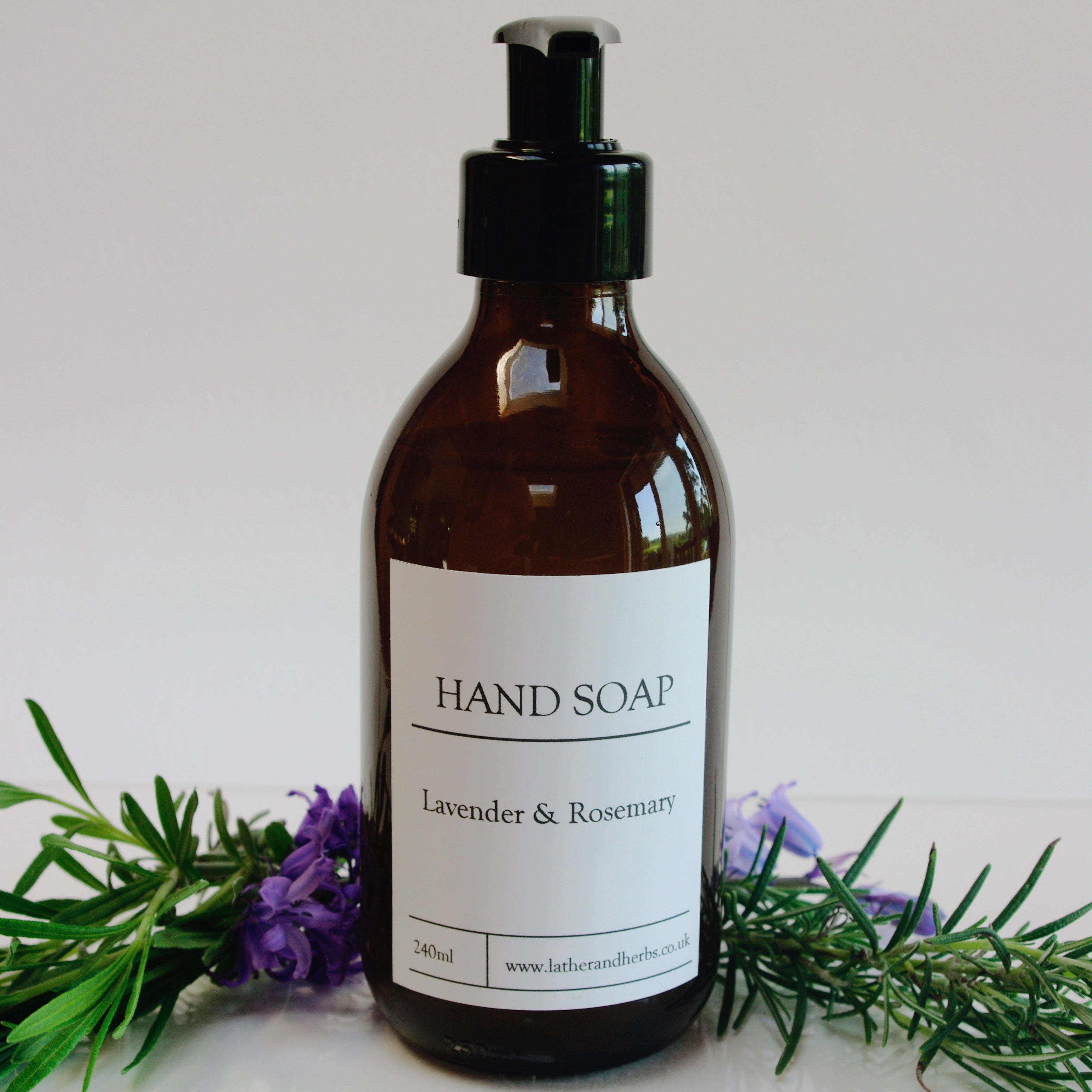 Natural Lavender & Rosemary Hand Wash by Lather and Herbs