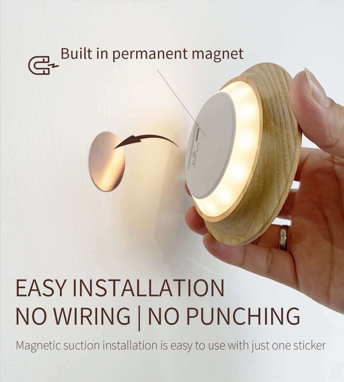 LED Wireless Rechargeable Motion Sensor Night Light