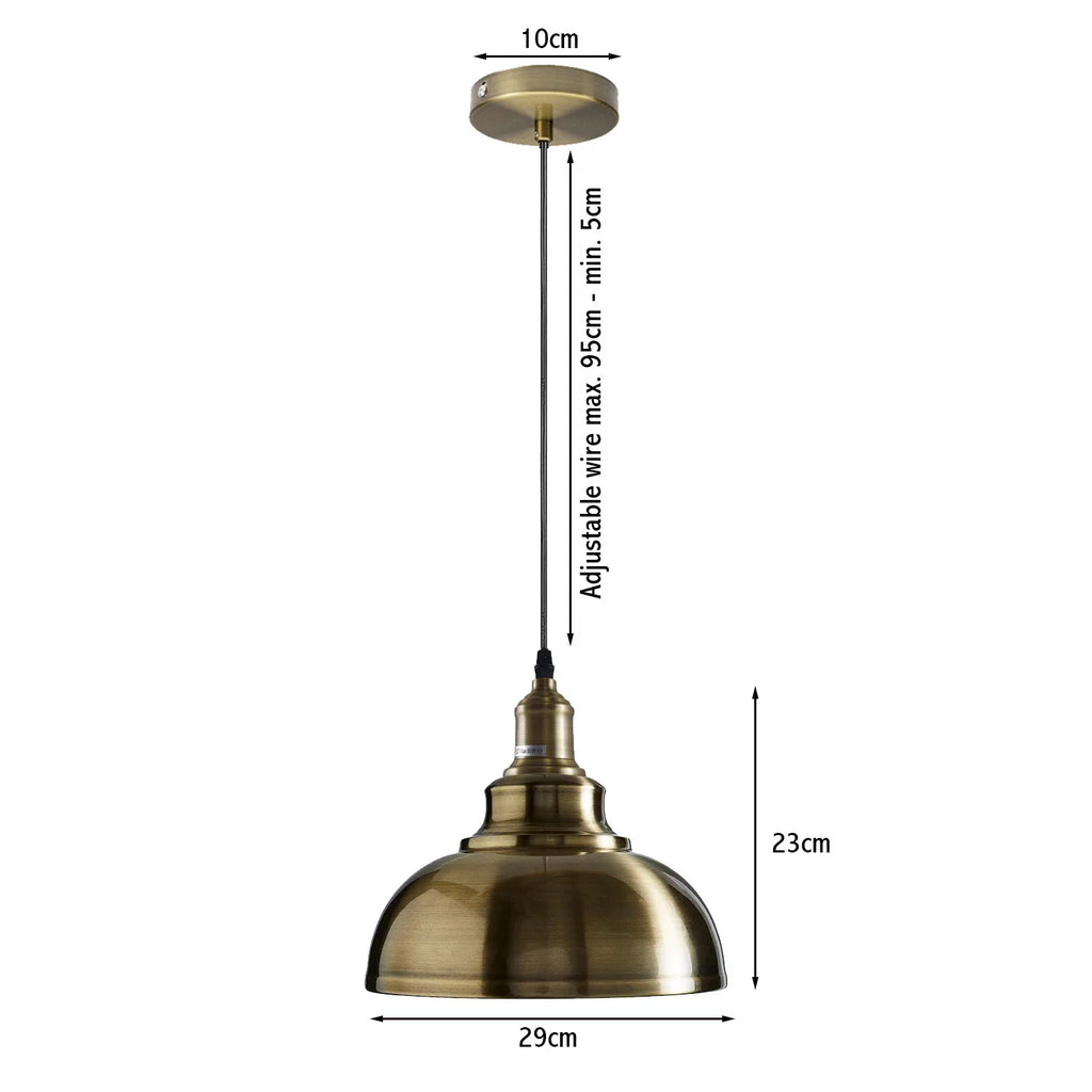 Pendant Light Retro Industrial Lampshades LED Ceiling Hanging Lamp ~4936
